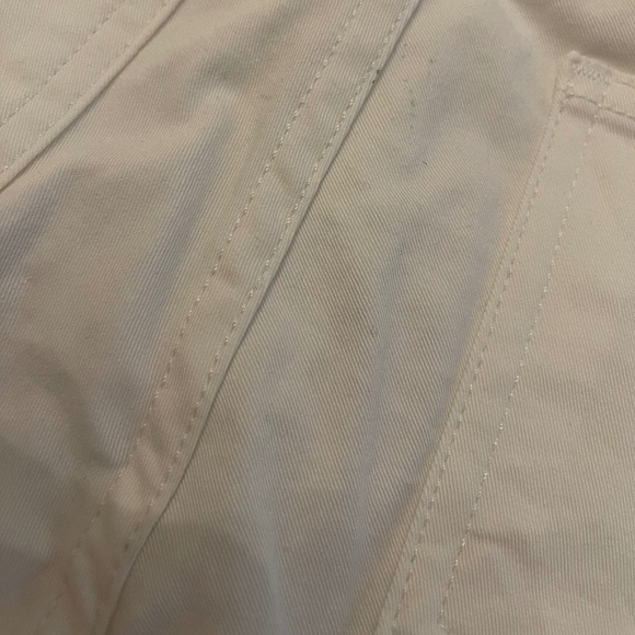 NWT! Rag & Bone Ivory Gold Lambskin Lamb Leather Trim Jeans 27 Intermix - Picture 14 of 16